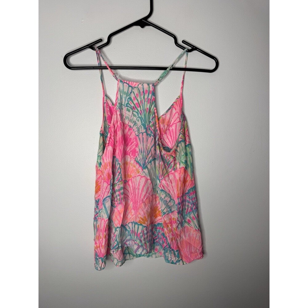 Lilly Pulitzer Oh Shello Dusk Racerback Silk Top Medium